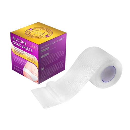 Lámina de silicona invisible para cicatrices, 1 rollo de 4 cm x 1,5 m, cinta autoadhesiva para cubrir y tratar cicatrices, resistente al agua, ayuda