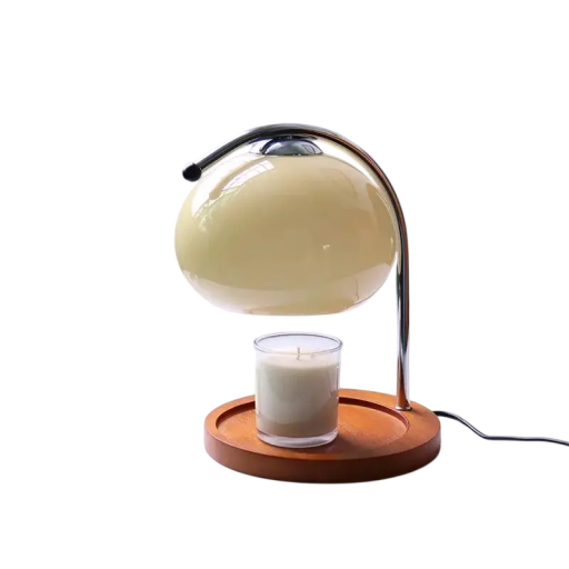 Lampă de birou retro cu suprafață de depozitare pentru lumânări stil japonez sticlă și fier 90-260 V iluminat decorativ pentru dormitor și living