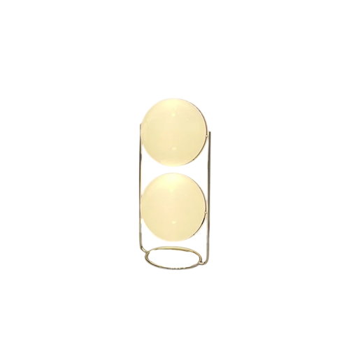 Lampă de podea cu două globuri, 80 x 40 cm, 3 nuanțe de iluminare, cadru metalic, alb, iluminat de design cu comutare a culorii luminii