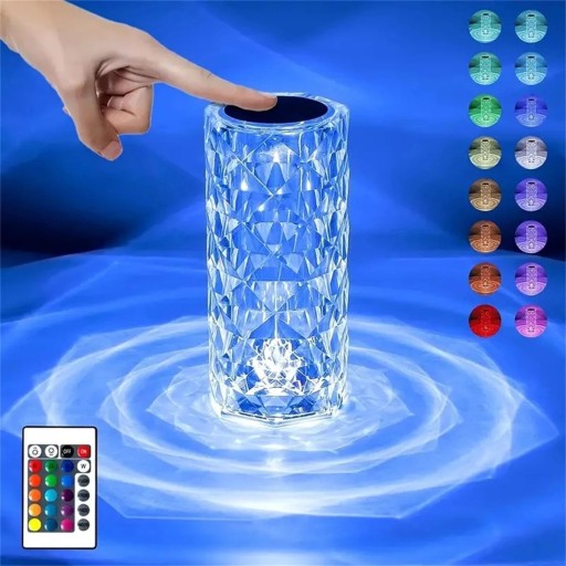 Lampă LED cilindru 16 culori 16 x 7 cm Lampă decorativă de masă Iluminare colorată de stil Lumină LED modernă Telecomandă
