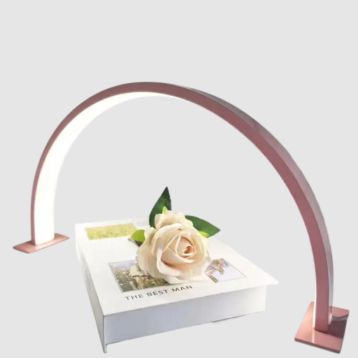 Lampă LED de birou New Moon 39 x 21,5 cm USB semilună 180° 364 LED dimabilă lumină uniformă pentru unghii și gene