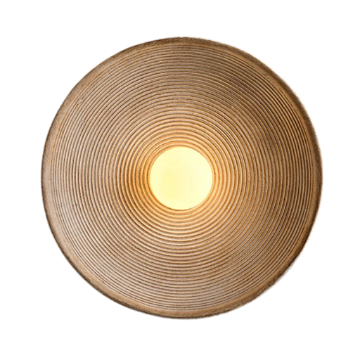 Lampa ścienna w kształcie talerza 27 x 11 cm Żywica Ciepłe białe światło 2700-3500 K 90-260 V Beżowa nowoczesna lampa do salonu