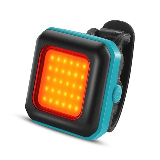 Lampă spate pentru bicicletă 4 x 4 x 1,8 cm COB LED 50 lm USB-C reîncărcabilă Lampă de ciclism impermeabilă IPX45 3 moduri Baterie de lungă durată 250mAh