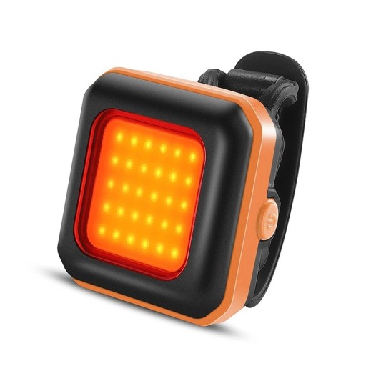 Lampă spate pentru bicicletă 4 x 4 x 1,8 cm COB LED 50 lm USB-C reîncărcabilă Lampă de ciclism impermeabilă IPX45 3 moduri Baterie de lungă durată 250mAh