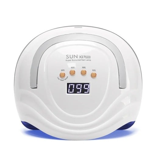 Lampa UV LED pentru unghii 81 LED diode senzor automat și afișaj LED temporizator 10 s 30 s 60 s și 99 s plastic ABS Alb Pentru unghii