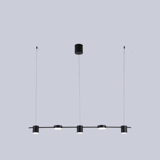 Lampada da soffitto a cinque punti con sospensione regolabile e luce bianca calda Lampadario LED moderno con interruttore a muro Illuminazione