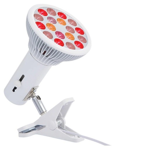 Lampada Infrarossa da Tavolo con Supporto per Lampadine E27 Supporto Rotante 360° Base 110x75mm Spina EU 100-220V Terapia con Luce Rossa Fisioterapia