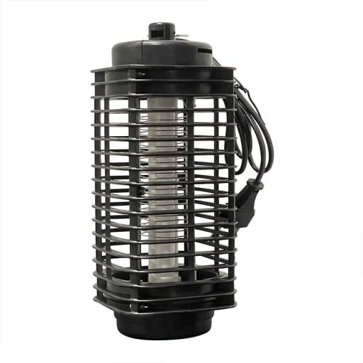 Lampada UV elettrica per la cattura delle zanzare 10 × 10 × 22 cm Griglia elettrica Plastica nera Lampada contro gli insetti per uso interno