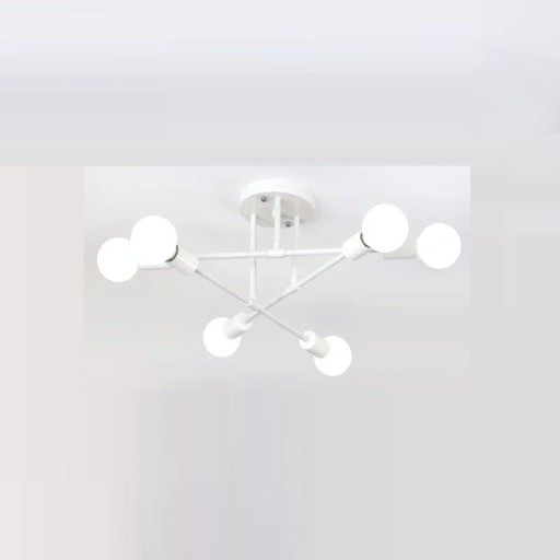 Lampadario moderno a sospensione a forma di A Design regolabile 6 fonti di luce Struttura in metallo Attacco E27 compatibile con LED Illuminazione 8-12 m²