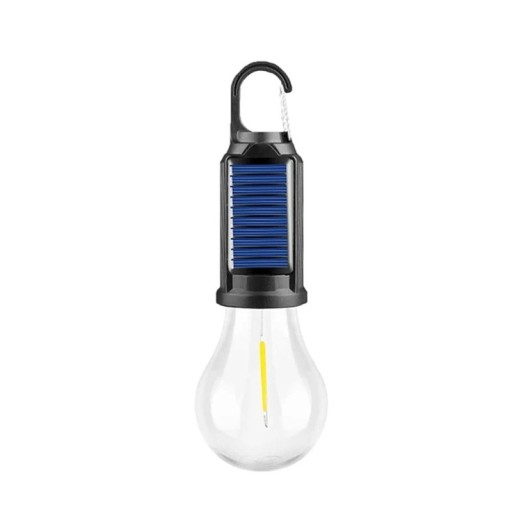 Lámpara de camping LED solar con gancho 160 × 70 mm carga USB-C impermeable IPX4 linterna portátil para exterior