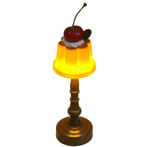 Lámpara de pudín luminosa 18 x 5 cm Luz de noche de mesa decoración linda iluminación LED para dormitorio habitación infantil en la mesa atmosférica