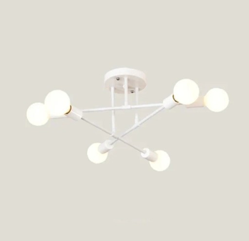 Lámpara de techo minimalista de estilo nórdico, lámpara colgante de metal, iluminación LED, lámpara de araña moderna para bombillas E27, 70 x 20 cm