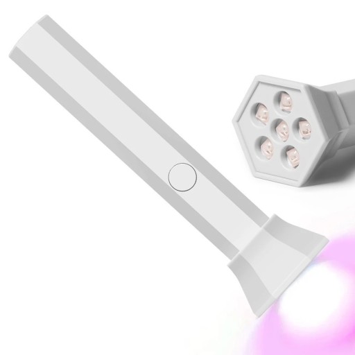 Lámpara de uñas LED UV recargable por USB, lámpara de curado de esmalte de gel, 250 mAh, temporizador de 45/60 s, secador de manicura portátil compacto de 12,5 × 3 cm