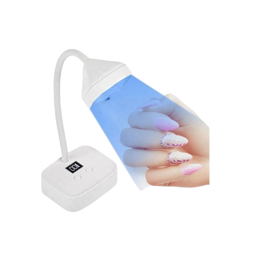 Lámpara de uñas recargable Mini UV LED Secador de esmalte de gel portátil Diseño giratorio de 360° Sensor de movimiento automático Temporizador de 30/60 s Batería de 1500 mAh