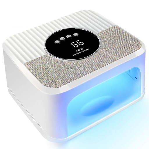 Lámpara de uñas UV LED de 168 W, secador profesional con pantalla LCD, 45 LED, tiempo de secado de 10/30/60/99 s, placa inferior extraíble
