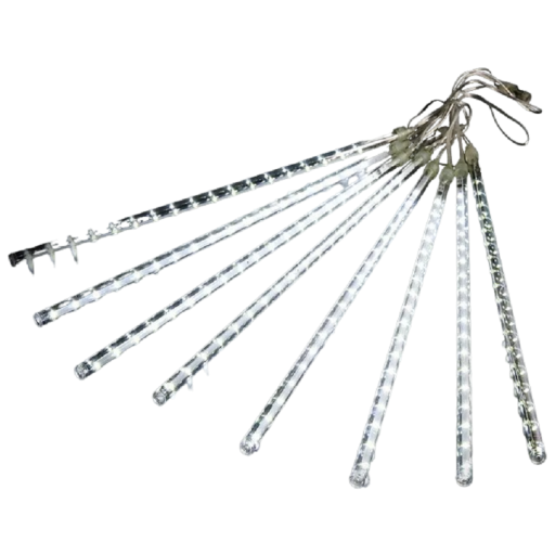 Lámpara LED gota de lluvia 50 cm, 8 tubos, 240 LED, 220 V