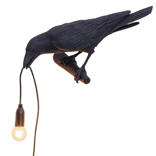 Lampe en forme de corbeau