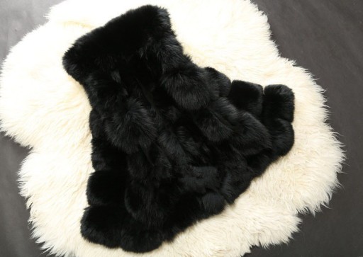 Λαμπερό γυναικείο παλτό - Μαύρο