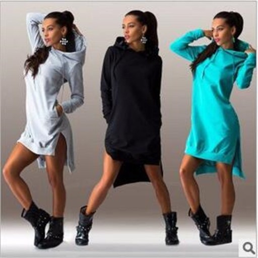 Lang asymmetrisk sweatshirt til kvinder