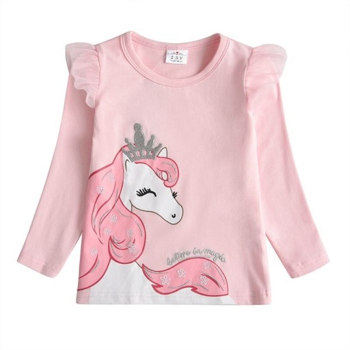 Långärmad T-shirt för tjejer T2525