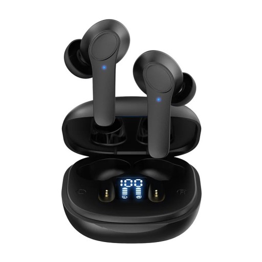 Langattomat kuulokkeet 144 kielen kääntämiseen. Bluetooth-kuulokkeet kohinanvaimennustoiminnolla. Kuulokkeet latauskotelolla. Käännös offline-tilassa.