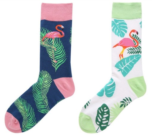 Lange Herrensocken – Flamingos