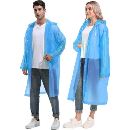 Lange regenjas met capuchon drukknopen lichte doorzichtige unisex bescherming tegen de regen dagelijks gebruik buiten