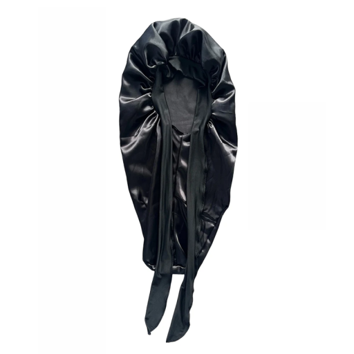Lange Seidenhaube 68 x 32 cm mit elastischem Satinband, Nachthaarhaube für Damen, lockiges Haar, Dreadlocks, Zöpfe, Frisurenschutz