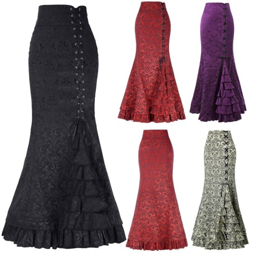 Lange vintage rok voor dames
