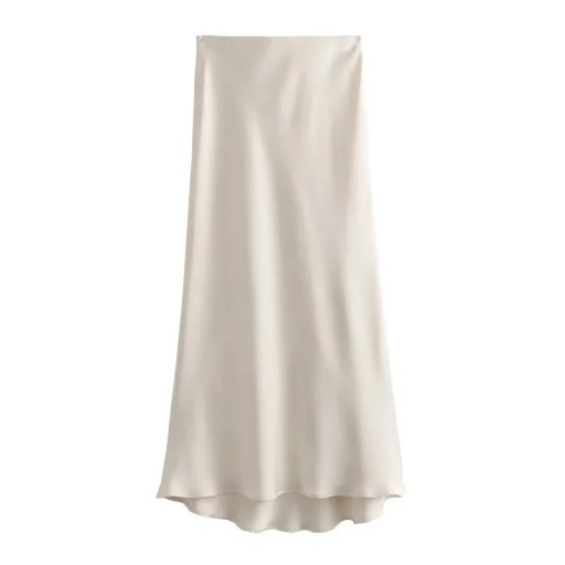 Langer Damen Satinrock mit hoher Taille Eleganter Maxirock für den Sommer Party Satinrock Weich glänzendes Material