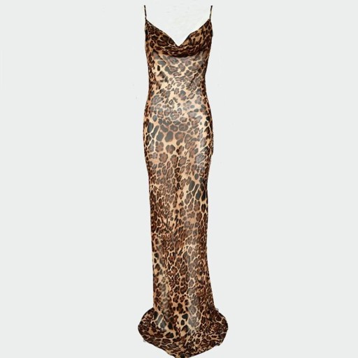 Langes Leopardenkleid