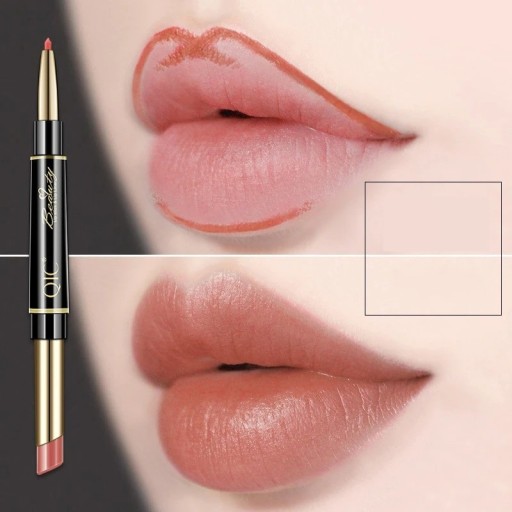 Langhoudende lippenstift en lipliner 2-in-1 Matte lippenstift en lipliner Waterdichte cosmetica