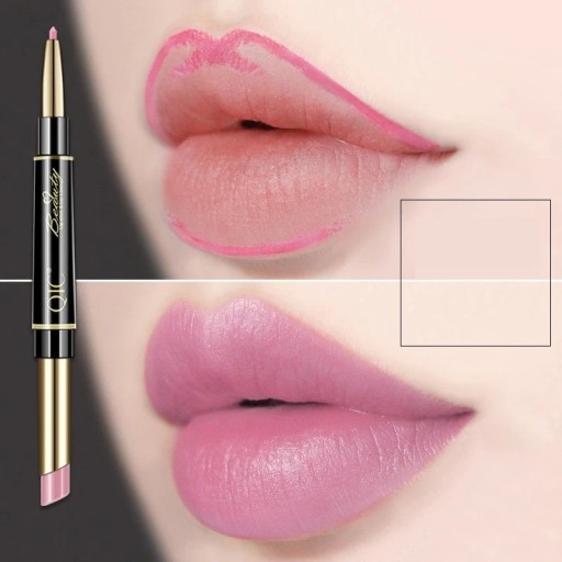 Langtidsholdbar læbestift og lipliner 2-i-1 Mat læbestift og lipliner Vandfast kosmetik