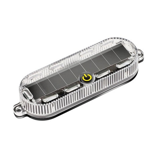 Lanterna de aviso solar recarregável contra roubo com sensor inteligente Luz LED piscante traseira para automóvel e motociclo Azul Vermelho