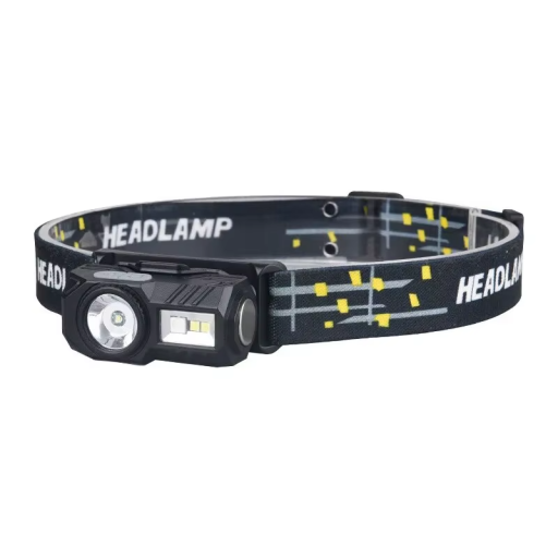 Lanternă frontală LED cu senzor de mișcare Încărcare USB Clemă magnetică pentru capac Curea elastică Lanternă compactă 59 x 38 x 27 mm Corp ABS