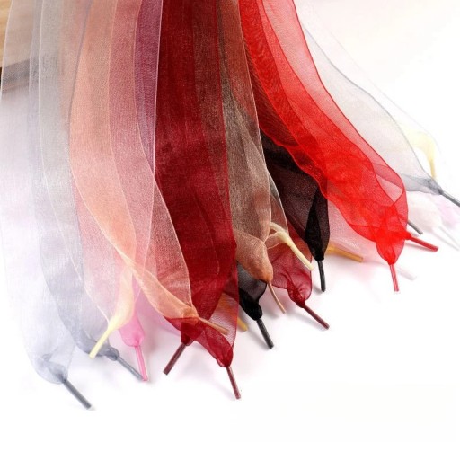 Lapos selyem cipőfűzők 160x4 cm sifon fonal extra hosszú cipőfűzők Elegáns stílus divatos kiegészítők magas csizmák barkácsolás projektek