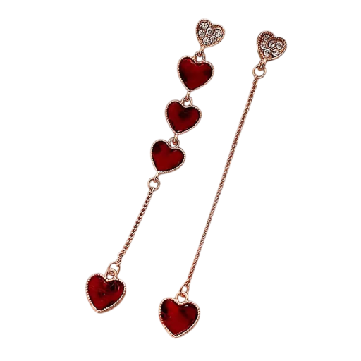 Largas pendientes colgantes románticos con diseño de corazón y circonitas joyería elegante para mujeres ideal para el uso diario
