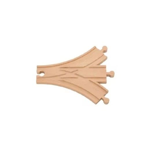 Large Wooden Forked Track 15.4 x 13.7 x 1.2 cm Three Branches for Track Guidance Multi-Directional Piece for Creating Branches and Expanding Wooden Train Tracks