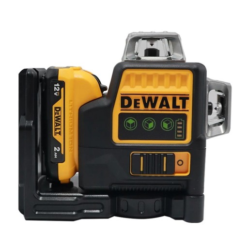 Laserniveau DeWALT DW089LG 12 linjer 3×360° Grøn stråle 12V Li-ion batterioplader Høj nøjagtighed Udvendigt og indvendigt