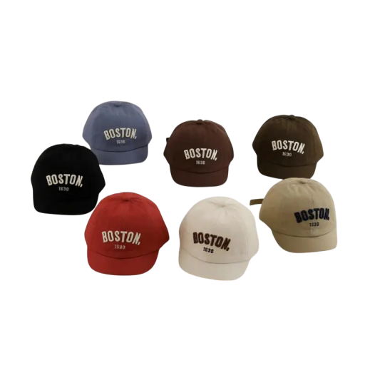 Lasten baseball-lippalakki Boston Koko 44–50 cm 1–3-vuotiaille lapsille Säädettävä puuvillalippalakki Kesälippalakki