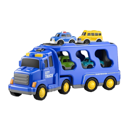 Lasten kuorma-auto leluautoilla