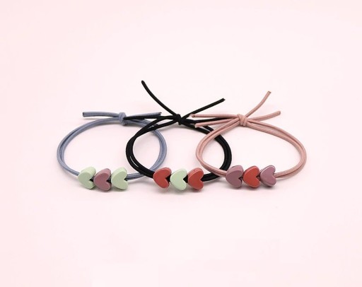 Λαστιχάκι μαλλιών με καρδιές