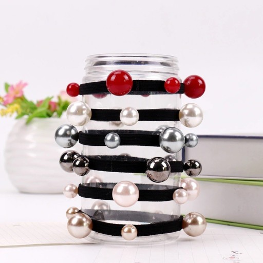 Λαστιχάκι μαλλιών με πέρλες