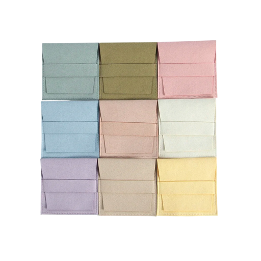 Látkové sáčky na šperky sada 5 ks 6,2x6,2 cm textilní barevné obaly na dárky a drobnosti pro balení šperků a malé předměty