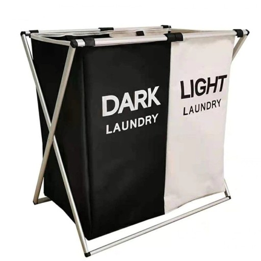 Laundry Basket with Two Compartments