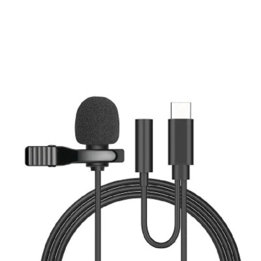 Lavalier mikrofon med 3,5 mm hörlursuttag