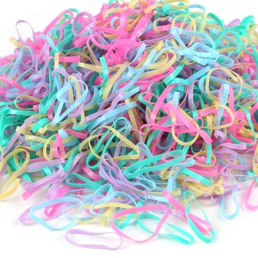 Lazos para el pelo de colores - 1000 uds.