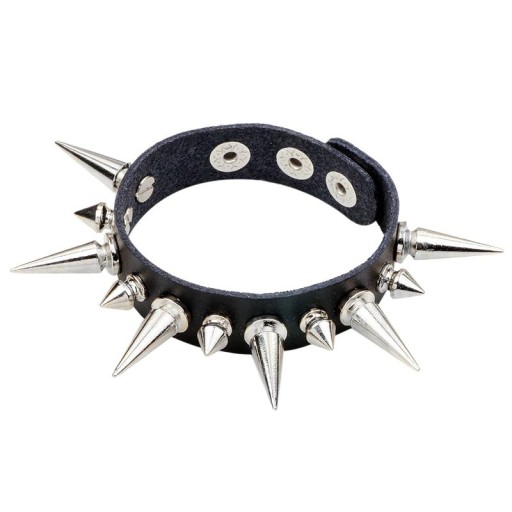 Leather Bracelet with Spikes