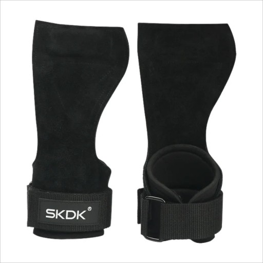 Leather Weightlifting Grips Palm Protection for Deadlifts and Training Anti-Slip Straps for Weightlifting in the Gym