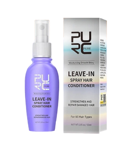 Leave-in balsam til skadet hår Leave-in hårmaske i spray med kokosolie og E-vitamin Keratinpleje til blødt og sundt hår 50 ml